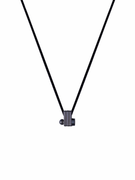 Rhodium Plated Silver Necklace | Syndesis Charm