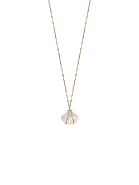 9kt Gold Necklace With Mother of Pearl & Brilliants