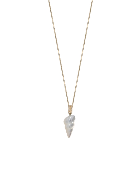 9kt Gold Necklace With Mother of Pearl & Brilliants